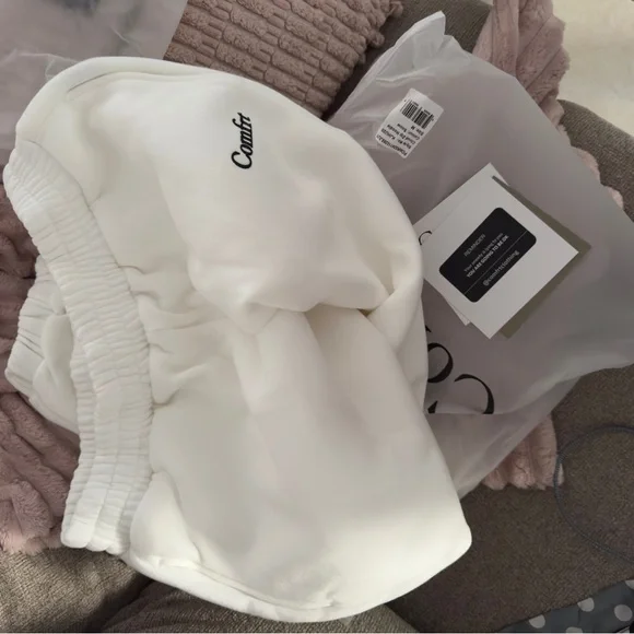 Set -2 !! M Comfrt White Zip-Up Hoodie and sweatpants M - Picture 8 of 9